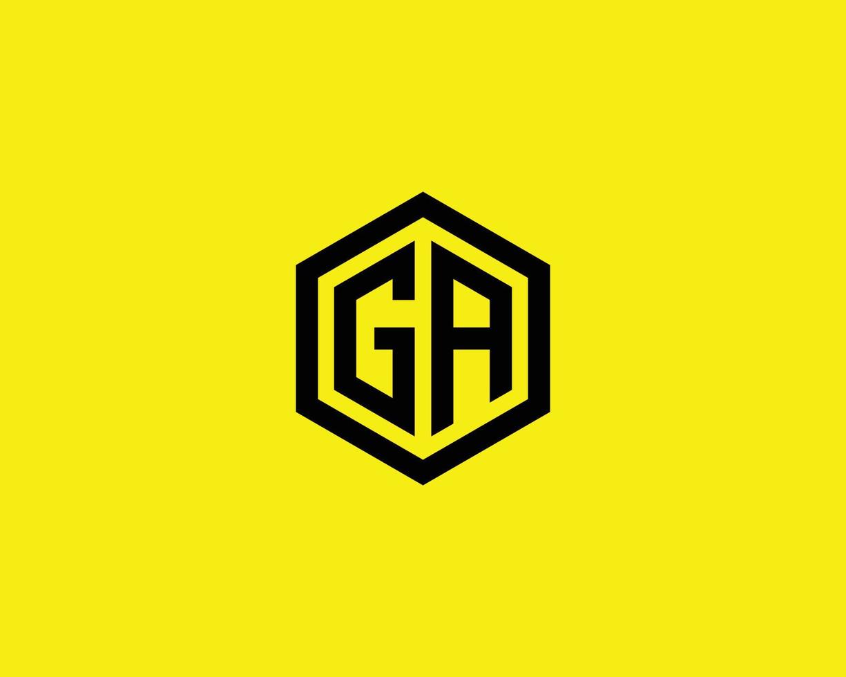 modelo de vetor de design de logotipo ga ag