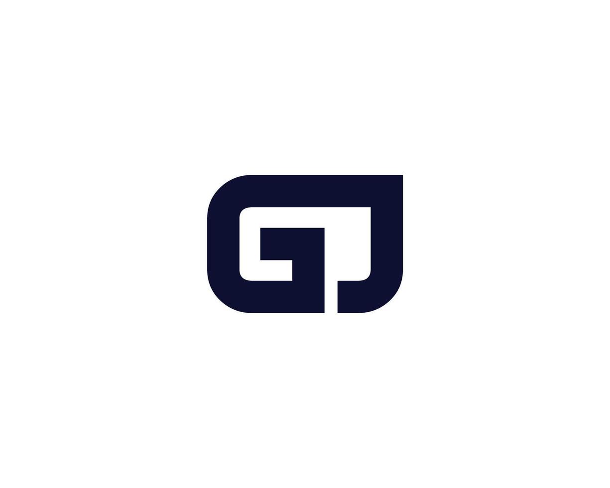 modelo de vetor de design de logotipo gj jg