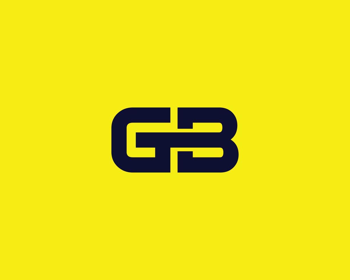 modelo de vetor de design de logotipo gb bg