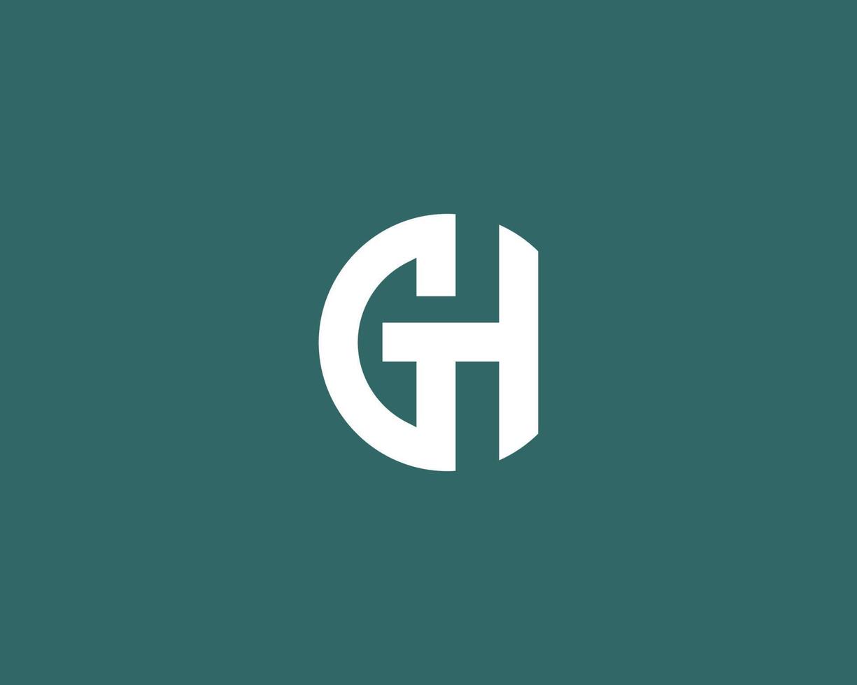 modelo de vetor de design de logotipo gh hg