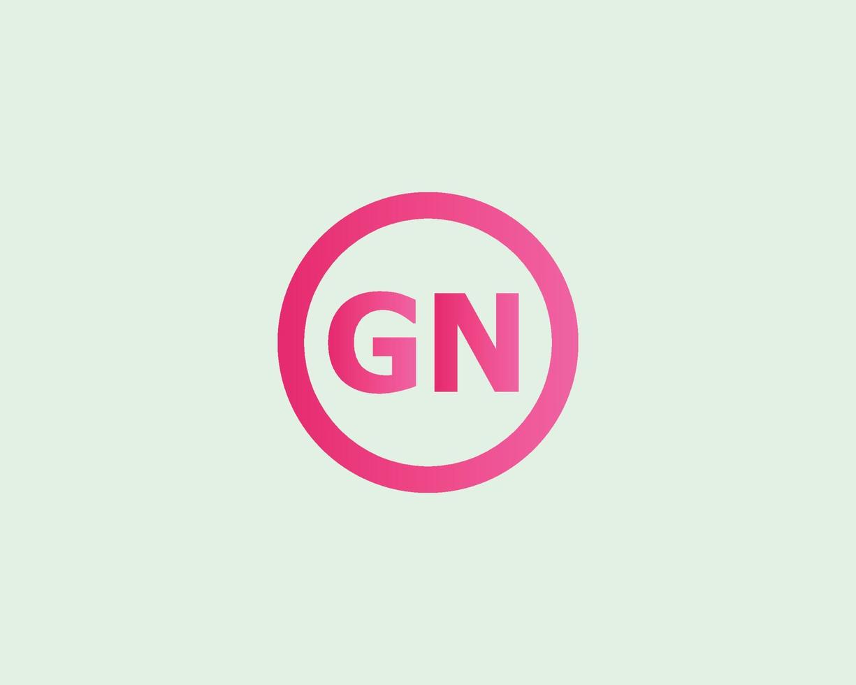 modelo de vetor de design de logotipo gn ng