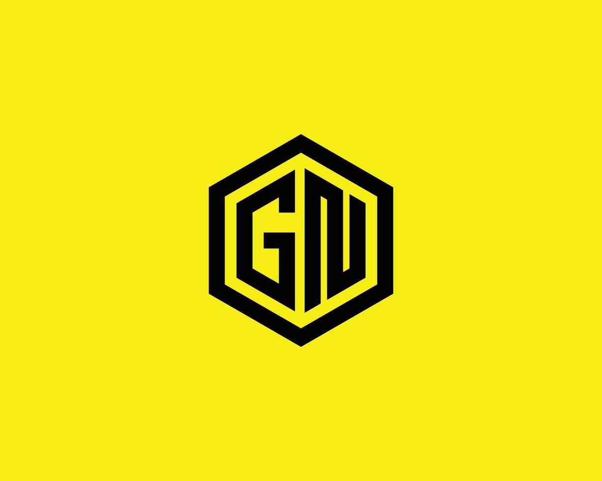 modelo de vetor de design de logotipo gn ng