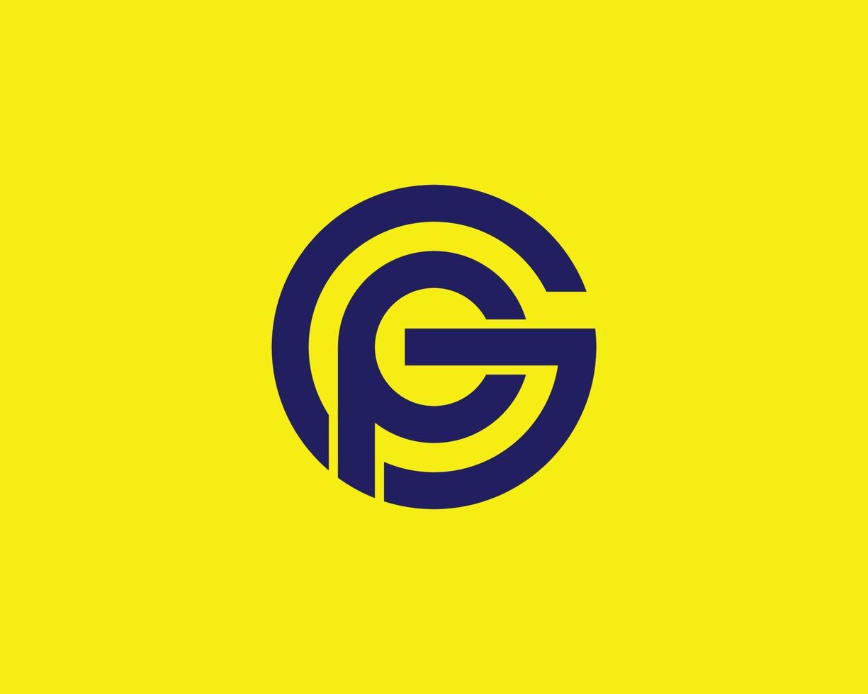 modelo de vetor de design de logotipo gp pg