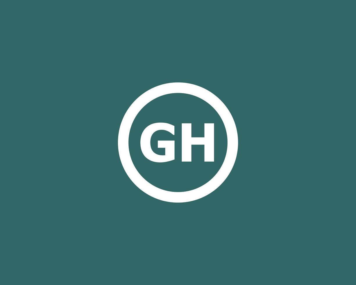 modelo de vetor de design de logotipo gh hg