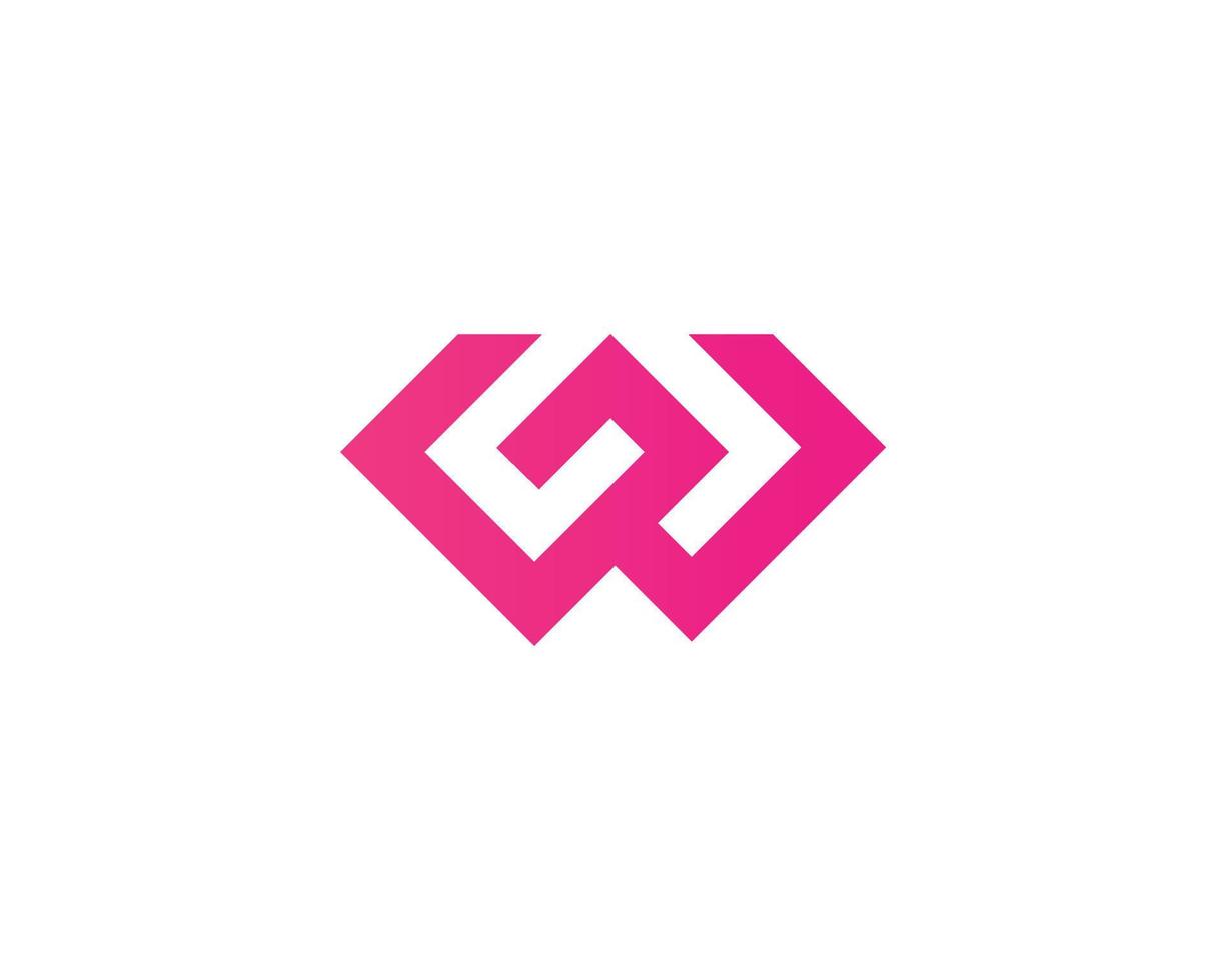 modelo de vetor de design de logotipo gw wg