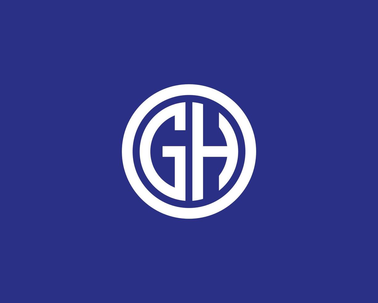 modelo de vetor de design de logotipo gh hg