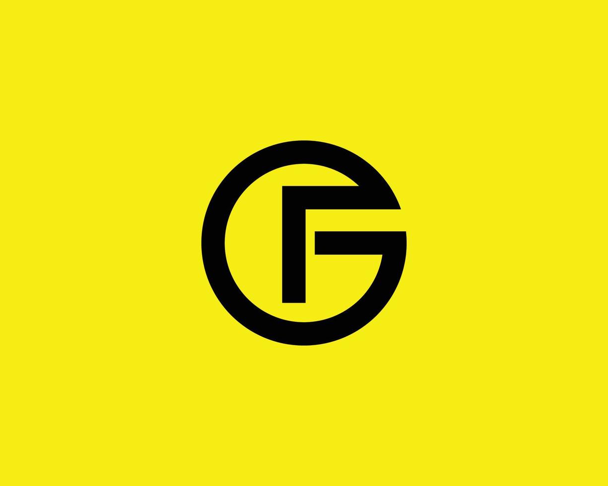 modelo de vetor de design de logotipo gf fg