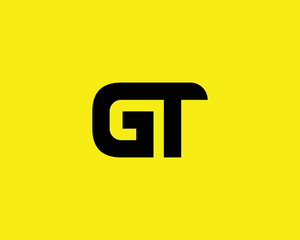 modelo de vetor de design de logotipo gt tg