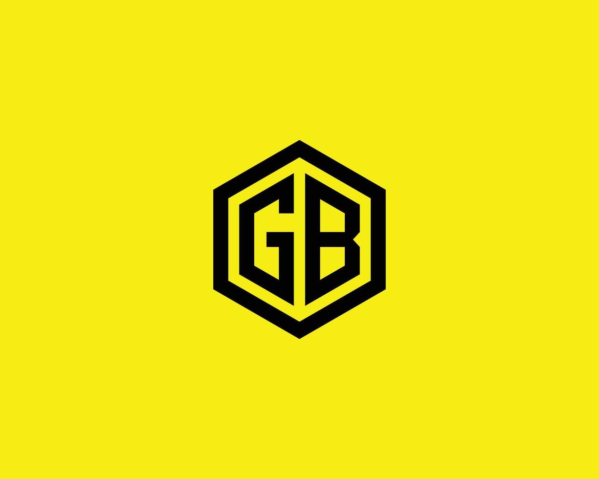 modelo de vetor de design de logotipo gb bg