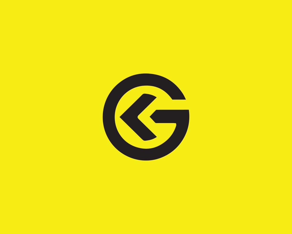 modelo de vetor de design de logotipo gk kg
