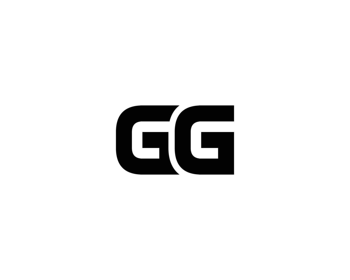 modelo de vetor de design de logotipo gg