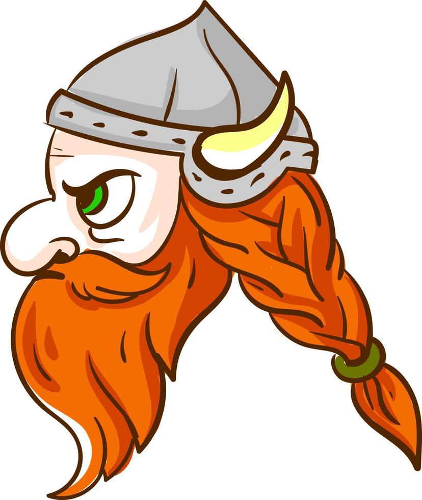 viking com raiva, ilustração, vetor em fundo branco