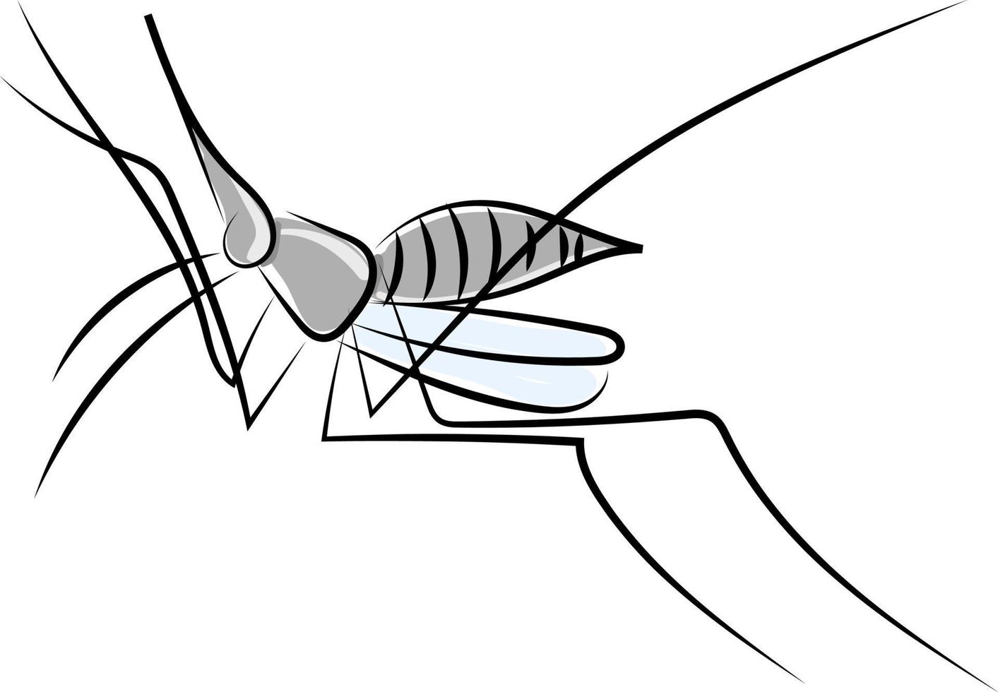 desenho de bug cinza, ilustração, vetor em fundo branco.