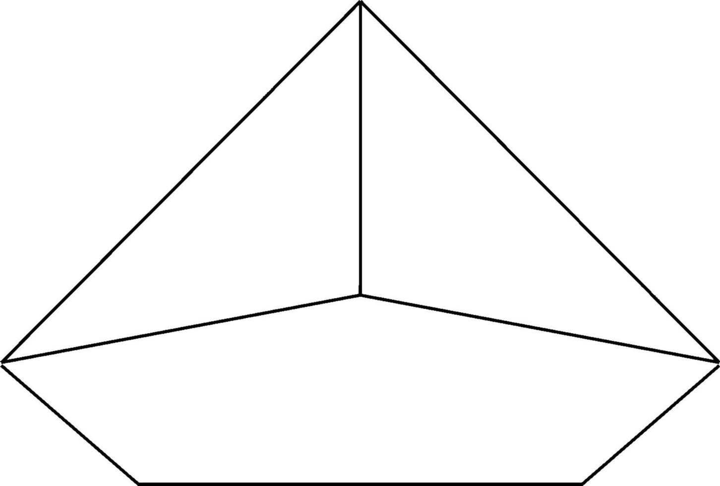 pirâmide pentagonal, ilustração vintage vetor