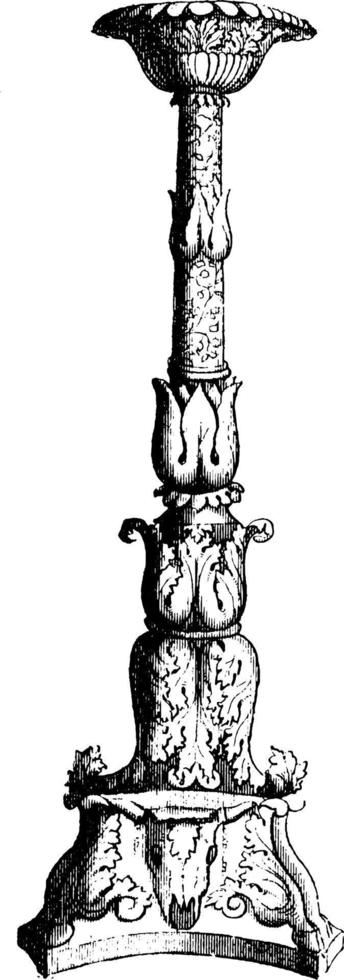 candelabro, ilustração vintage vetor