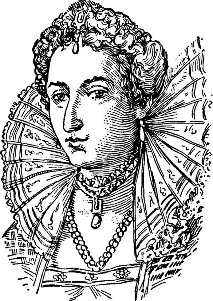 rainha elizabeth, ilustração vintage vetor