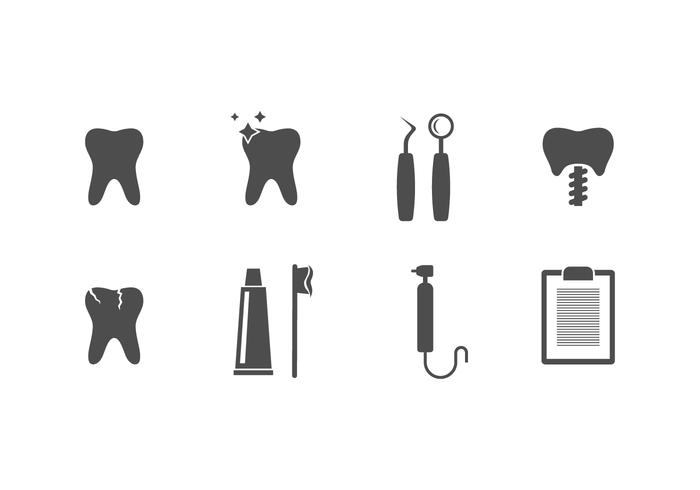 Livre Odontologia ícones do vetor