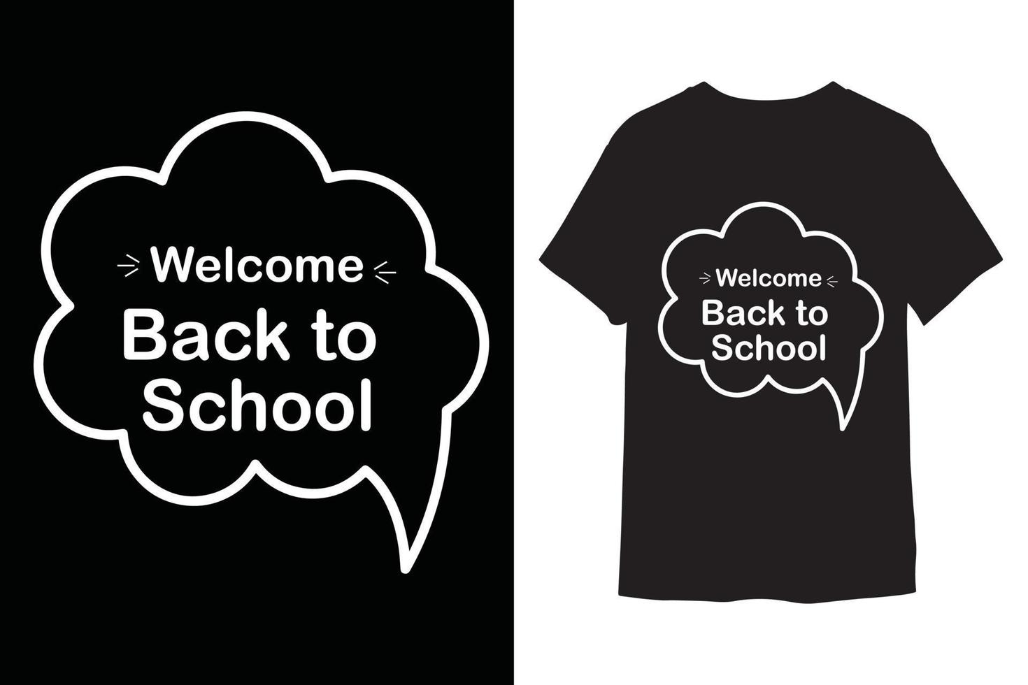 bem-vindo de volta ao design de t-shirt de tipografia escolar vetor