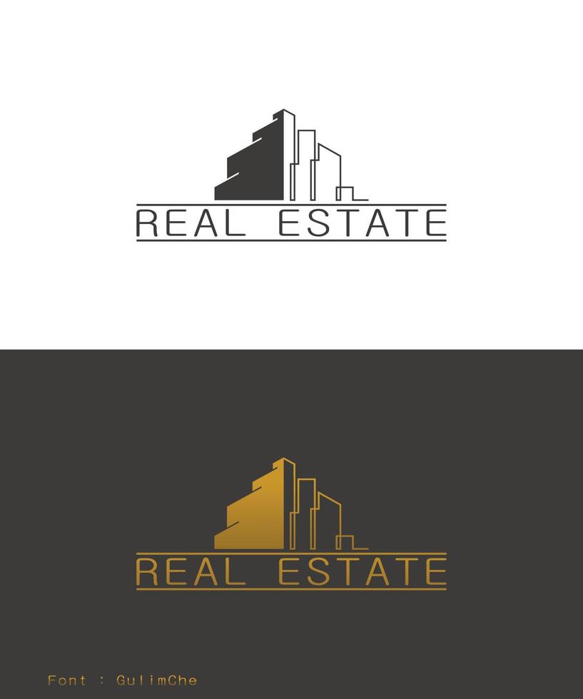 ilustração vetorial de conceito imobiliário de logotipo, logotipo de negócios, logotipo de móveis vetor