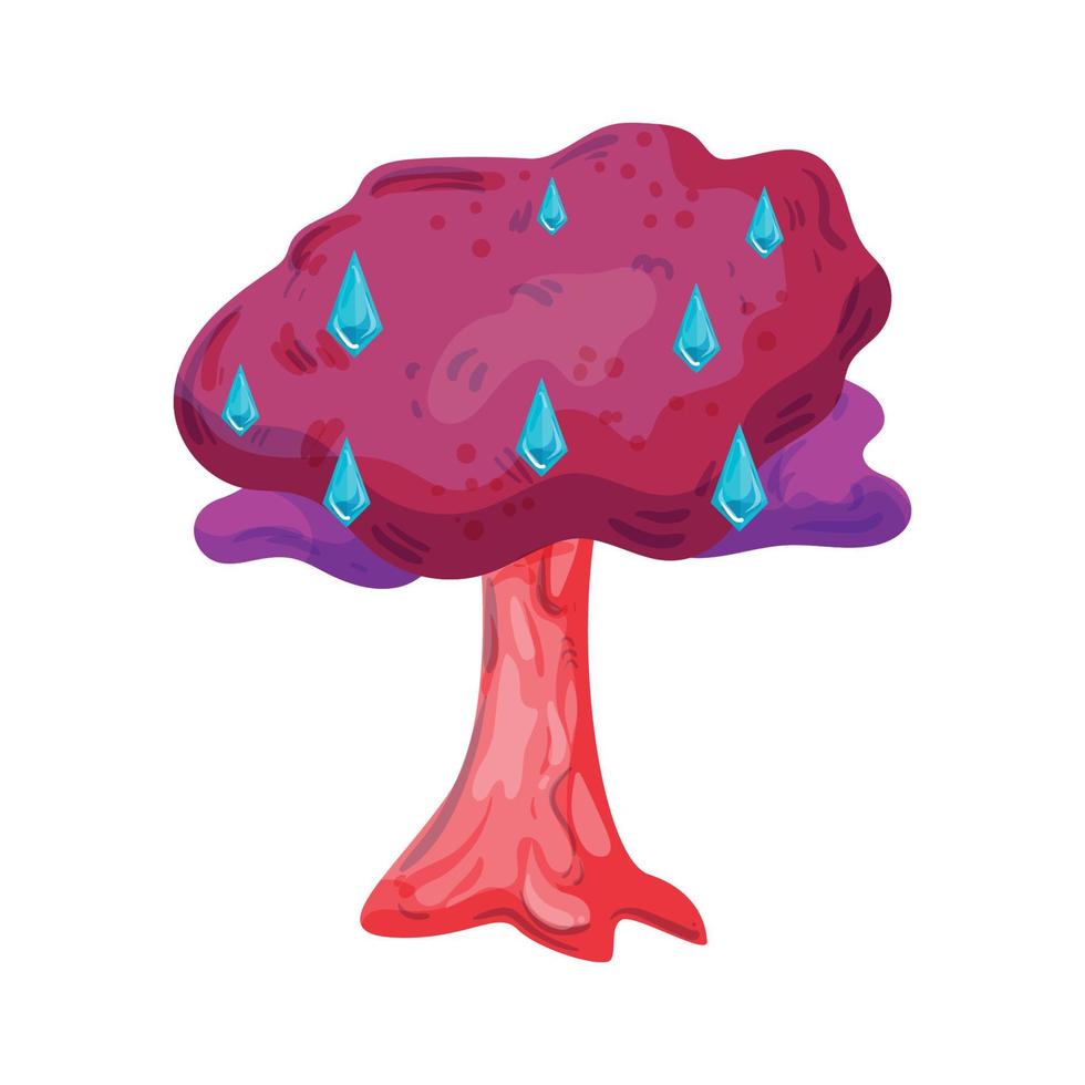 ilustração vetorial de árvore de fantasia vetor