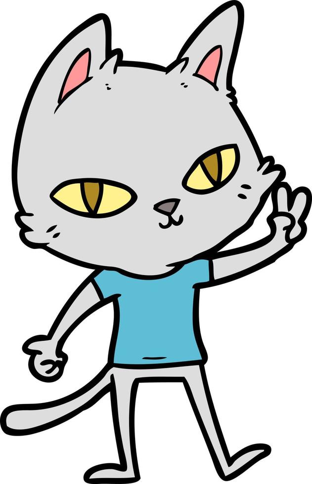 personagem de gato vetorial em estilo cartoon vetor