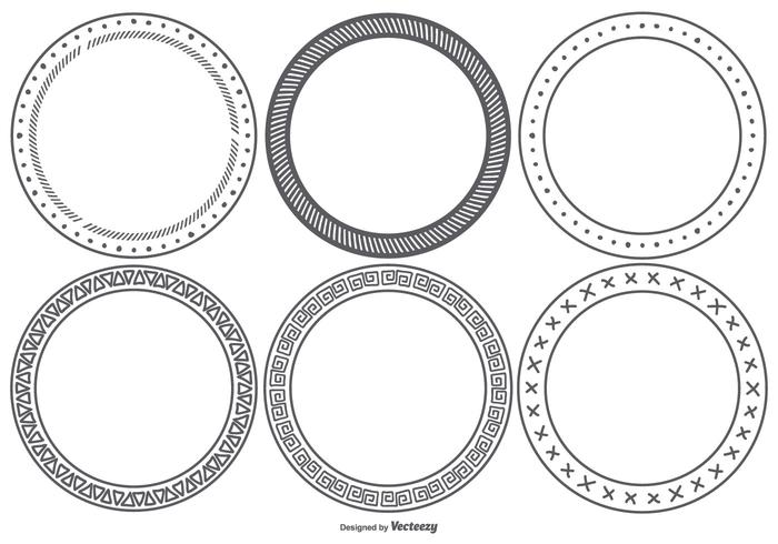 Frames estilo desenhado mão vetor