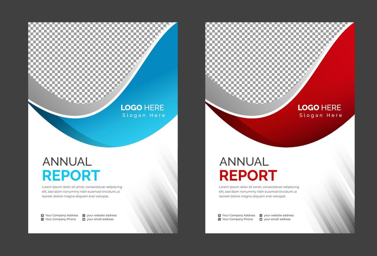 modelo de design de capa de relatório anual corporativo vetor