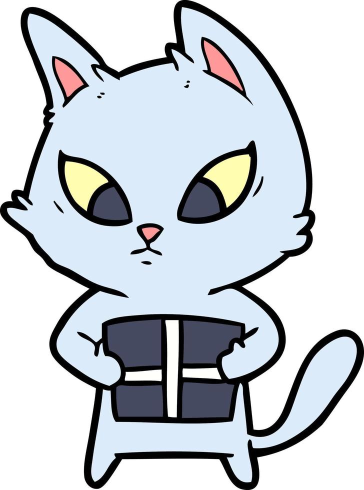 personagem de gato vetorial em estilo cartoon vetor