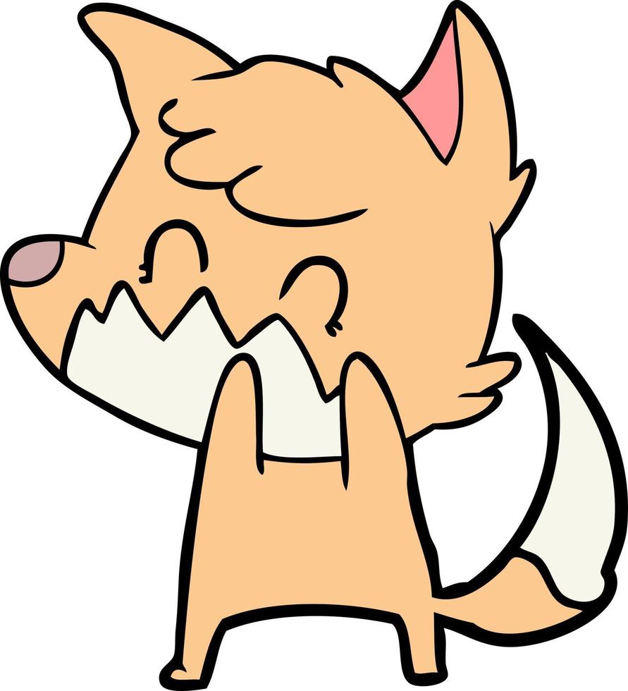 personagem de raposa vetorial em estilo cartoon vetor