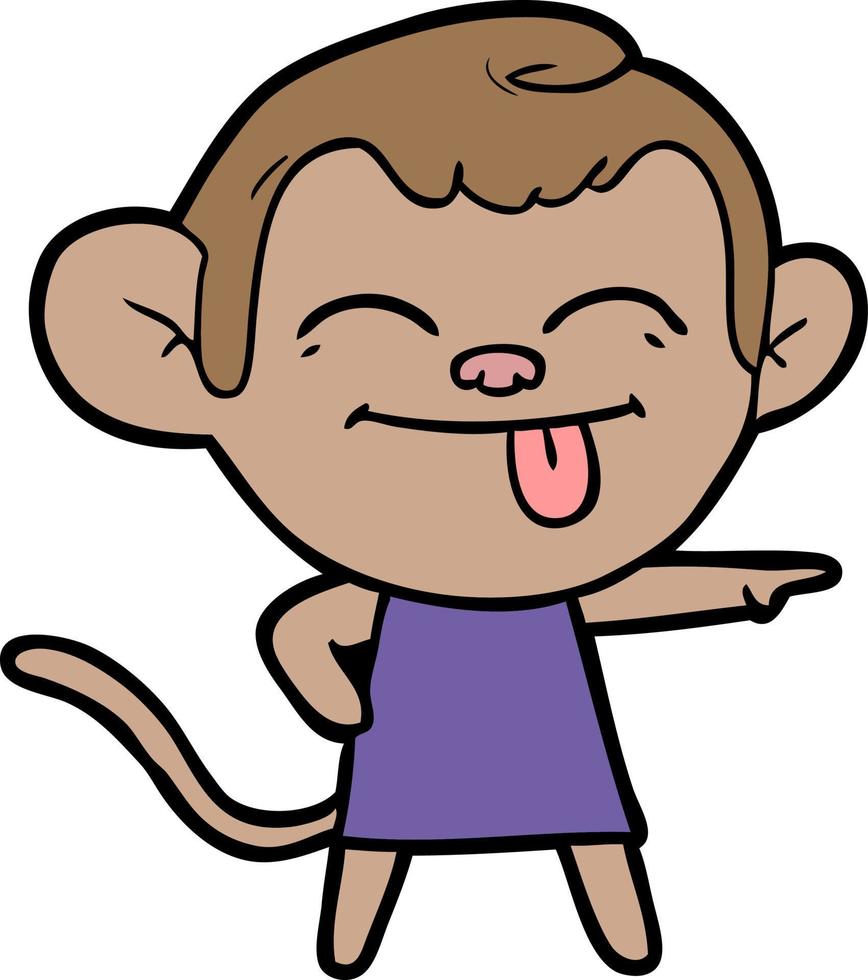 personagem de macaco vetorial em estilo cartoon vetor