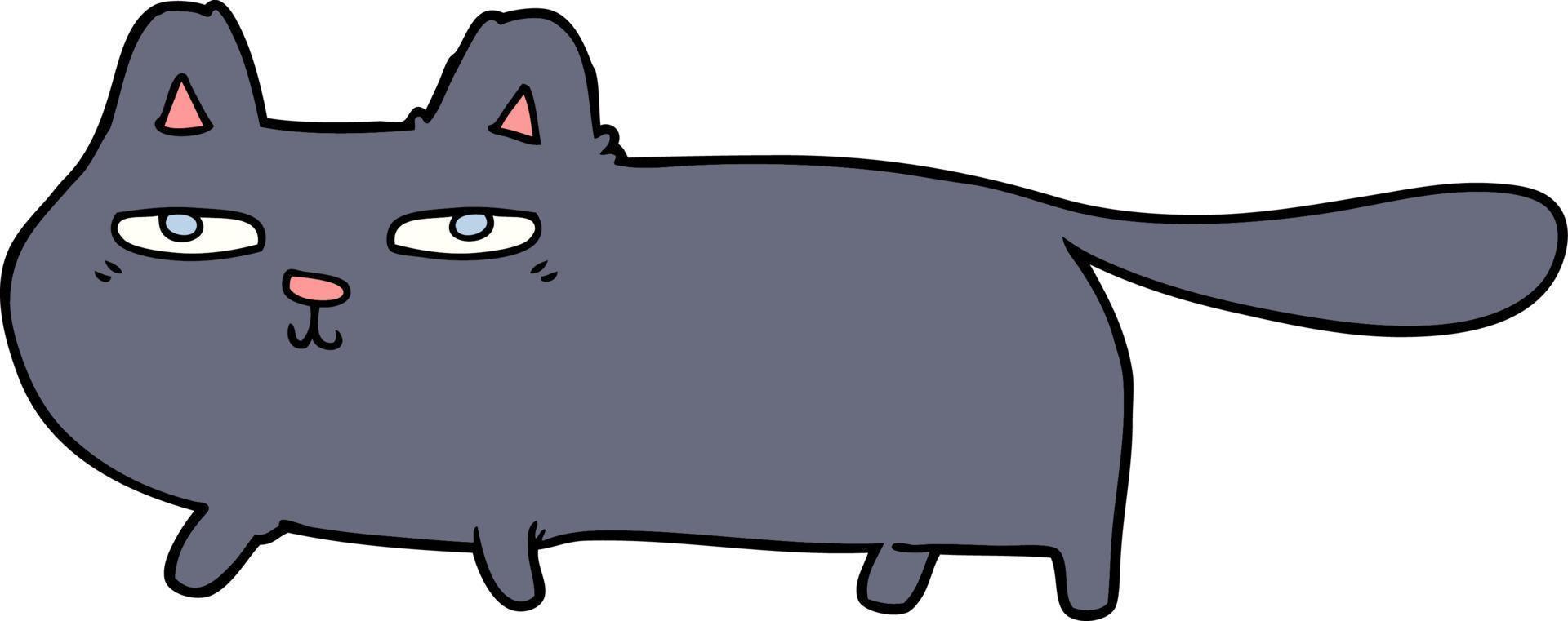 gato manhoso de desenho animado vetor