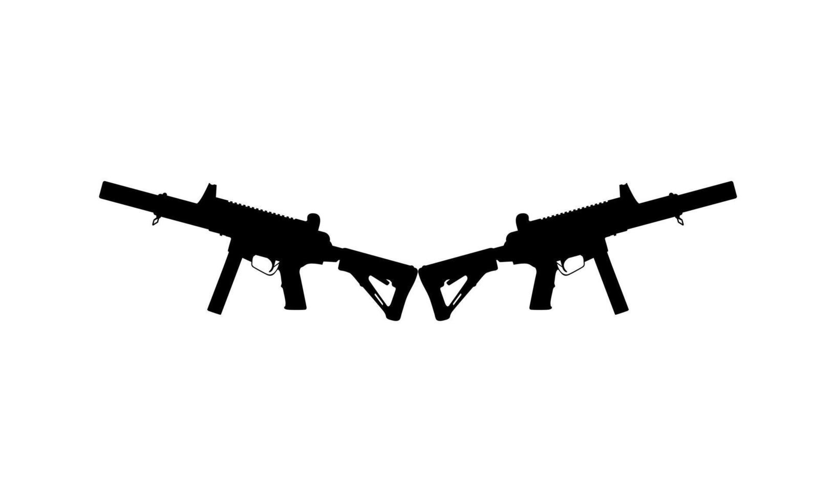 silhueta de arma de pistola para logotipo, pictograma, ilustração de arte, site ou elemento de design gráfico. ilustração vetorial vetor