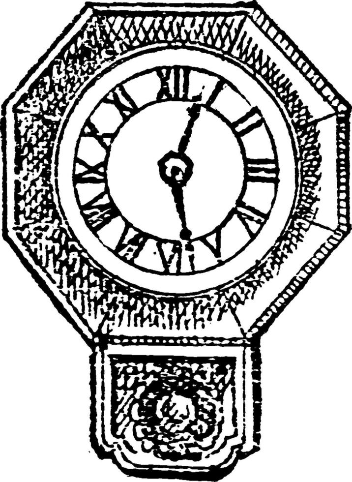 relógio, ilustração vintage vetor