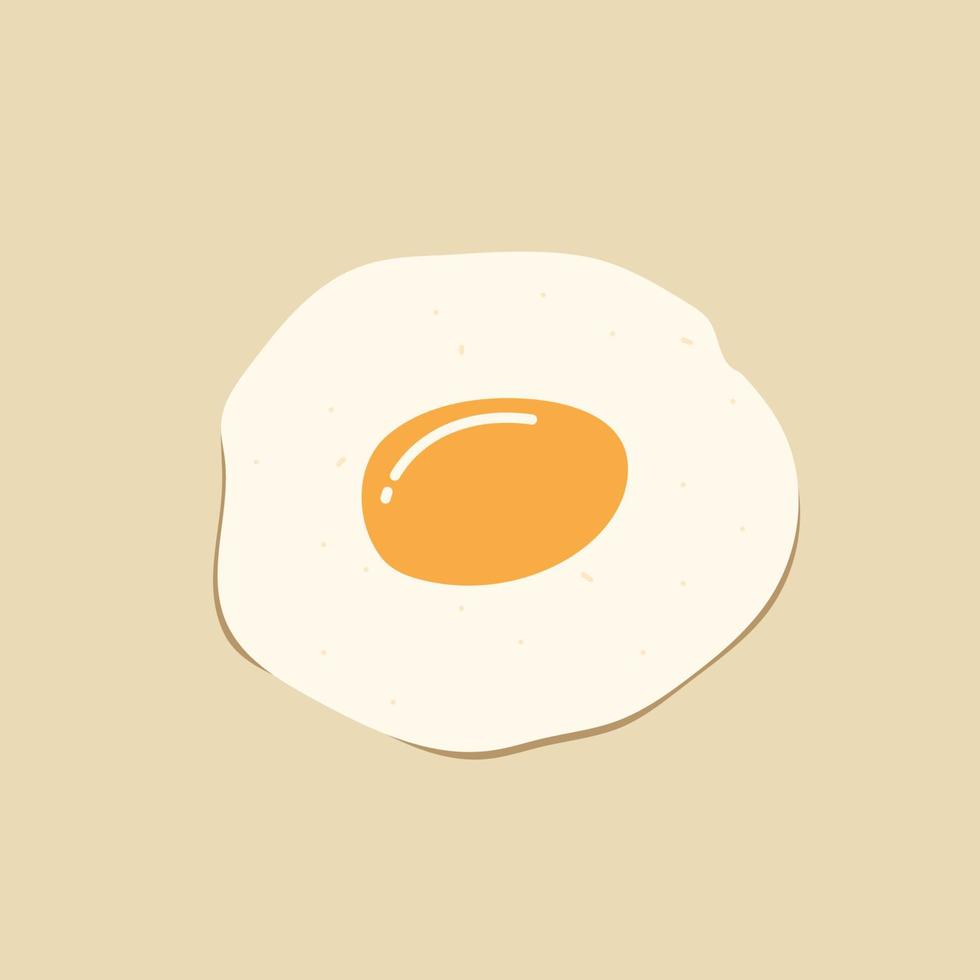 ilustração de ovo de lado ensolarado vetor