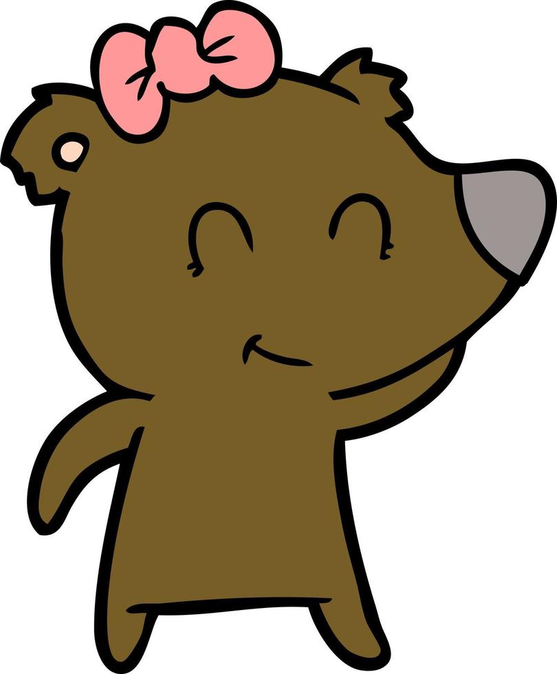 personagem de urso vetorial em estilo cartoon vetor