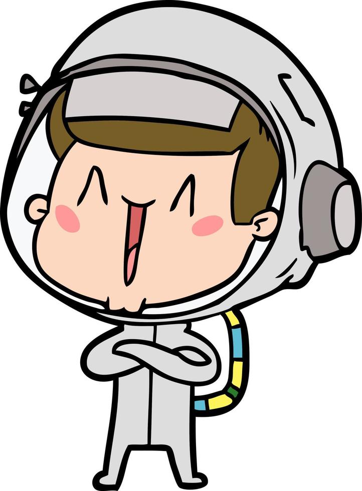 personagem de astronauta vetorial em estilo cartoon vetor