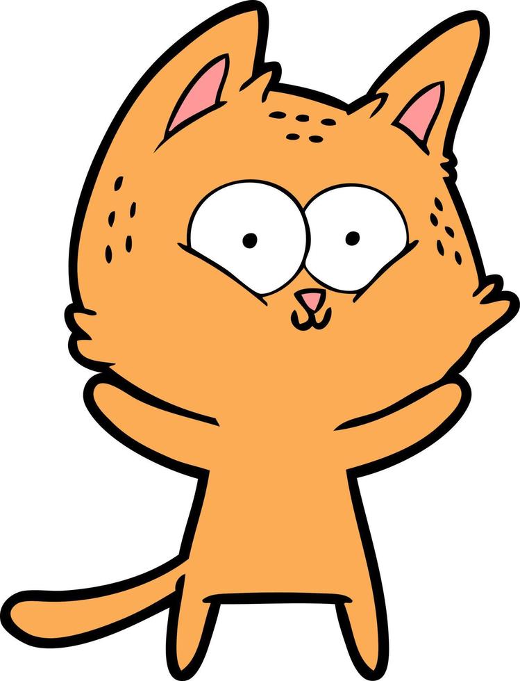 gato de desenho animado de personagem doodle vetor