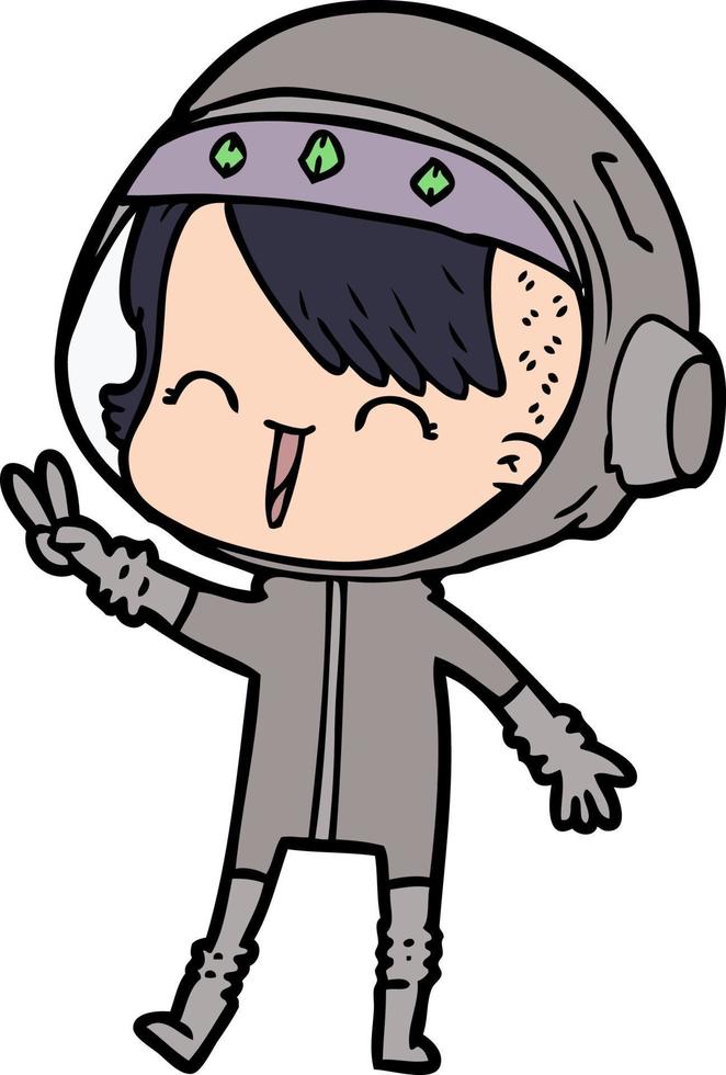 personagem de astronauta vetorial em estilo cartoon vetor