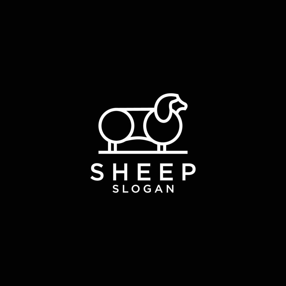 modelo de ícone de design de logotipo de ovelha vetor