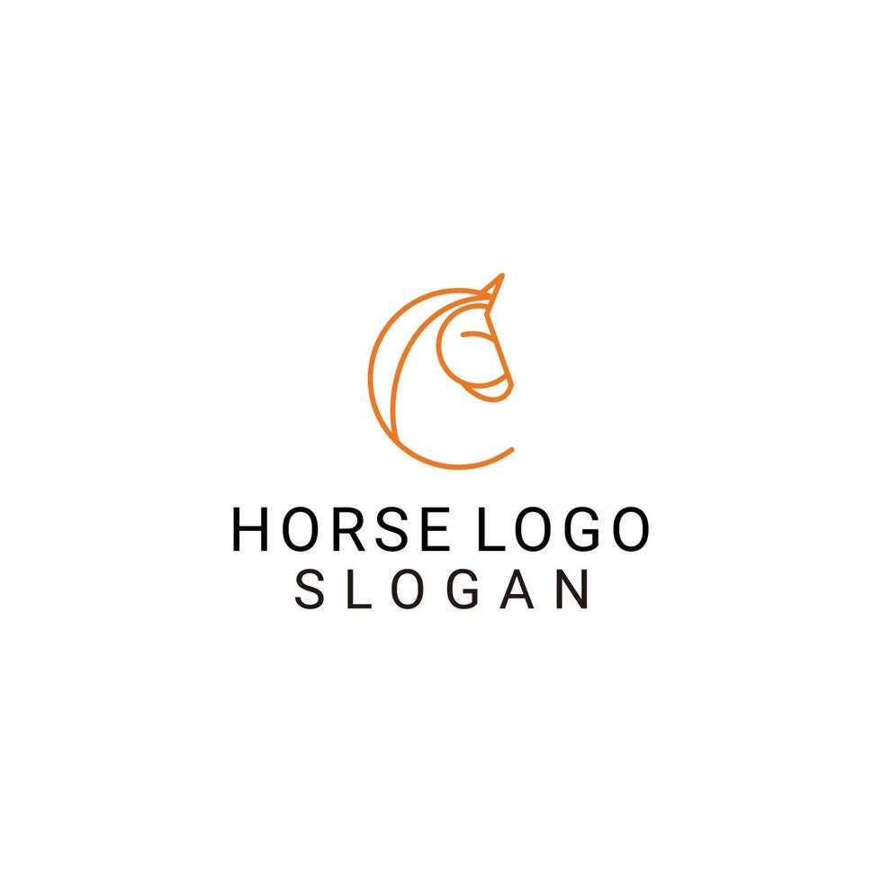 vetor de design de ícone de logotipo de cavalo