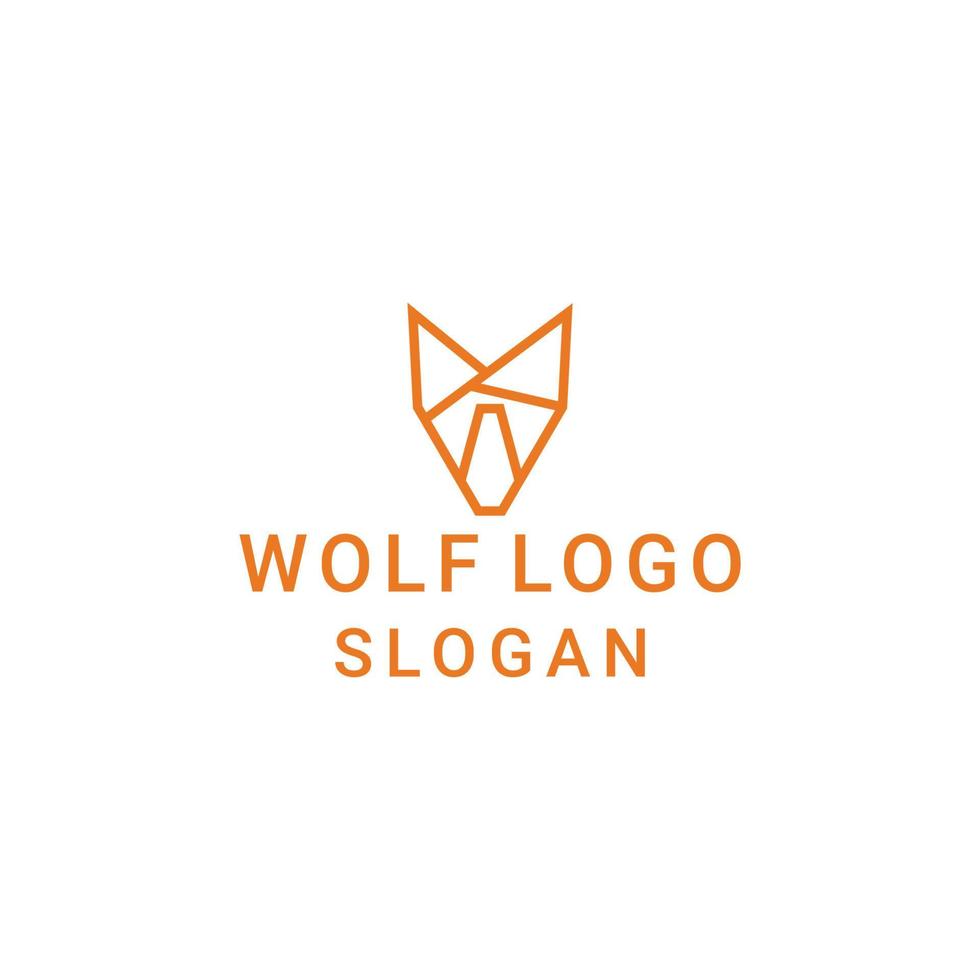 vetor de design de ícone de logotipo de lobo