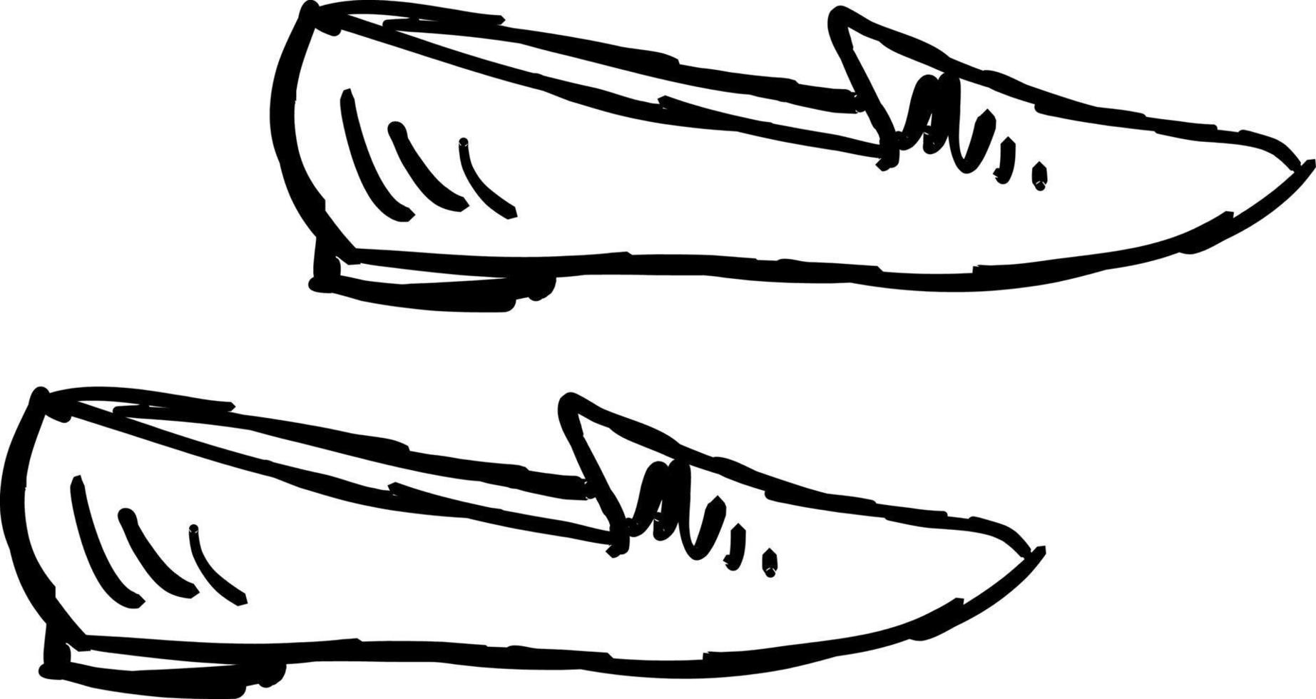 desenho de sapatos, ilustração, vetor em fundo branco.