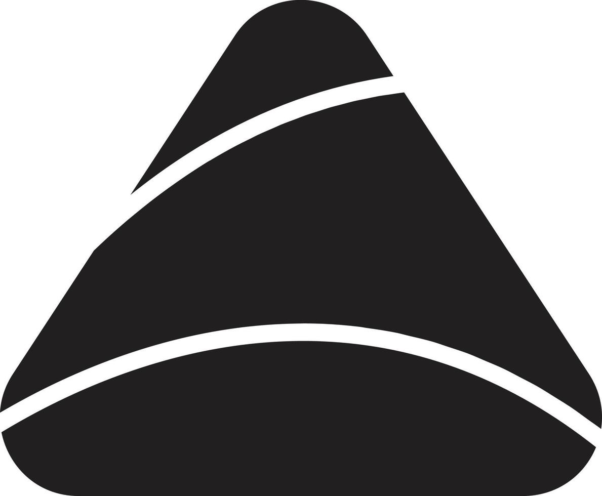 ilustração abstrata do logotipo do triângulo pirâmide em estilo moderno e minimalista vetor