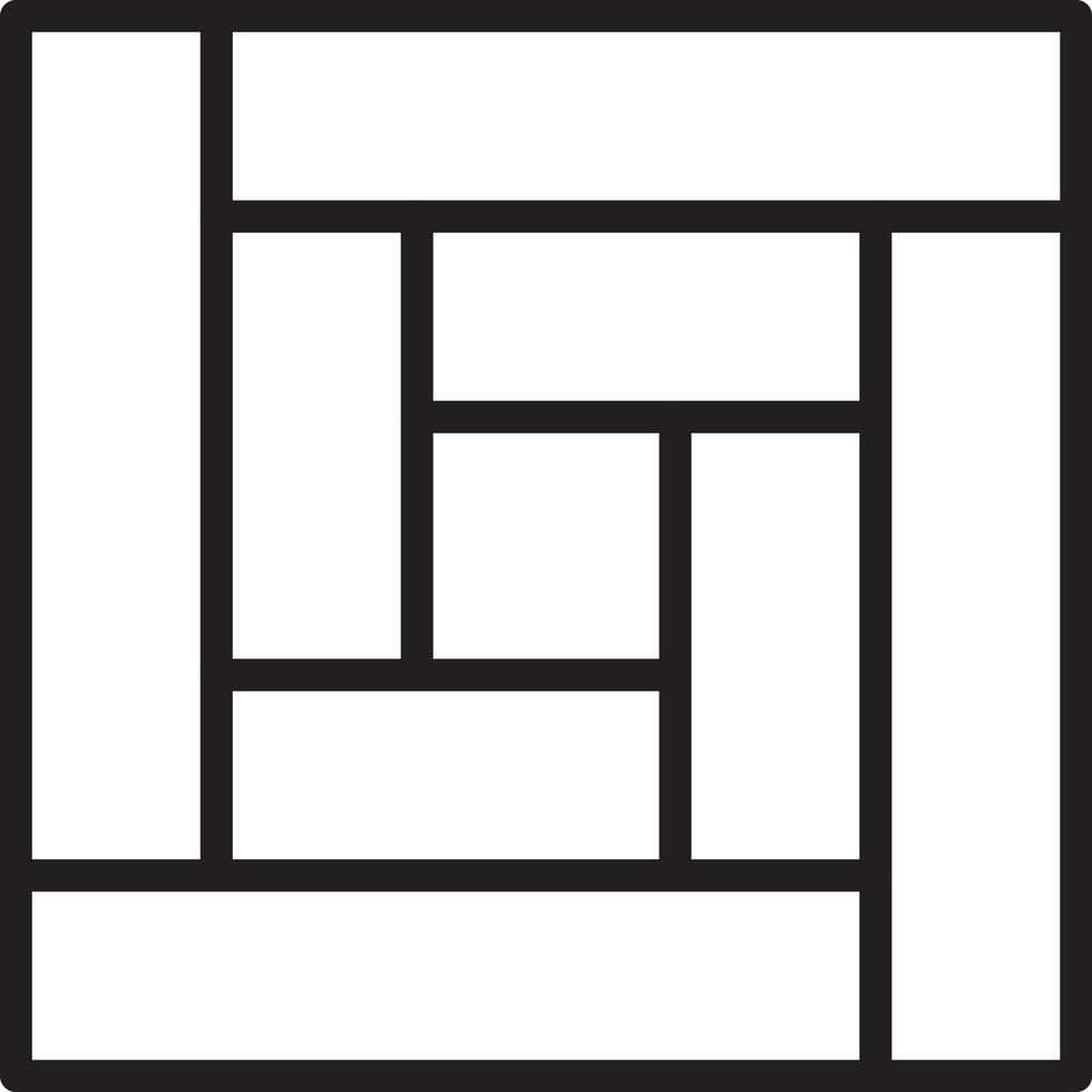ilustração de logotipo de linha quadrada abstrata em estilo moderno e minimalista vetor