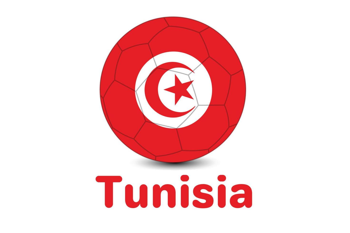 bandeira da tunísia da copa do mundo de futebol da fifa. copa do mundo de qatar 2022. ilustração da bandeira da tunísia. vetor