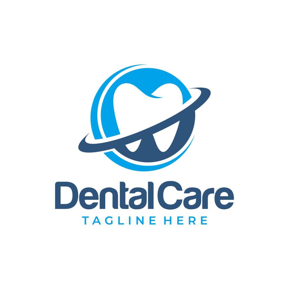 vetor de logotipo de clínica odontológica criativa. ícone de símbolo dental abstrato com estilo de design moderno