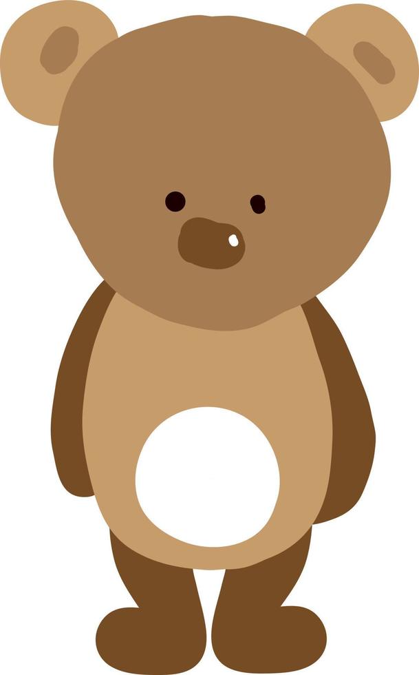 urso chato, ilustração, vetor em fundo branco.