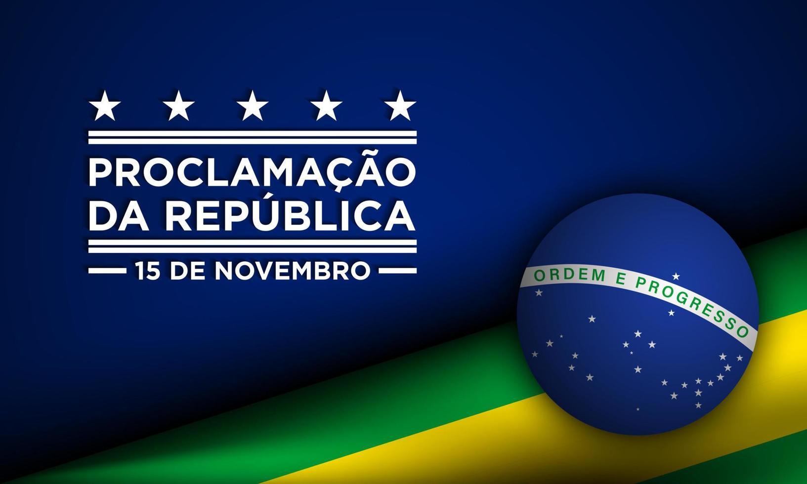 projeto de plano de fundo do dia da república do brasil. vetor