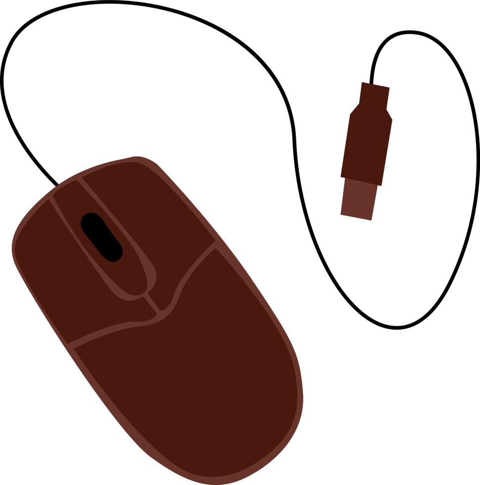 mouse de computador, ilustração, vetor em fundo branco.