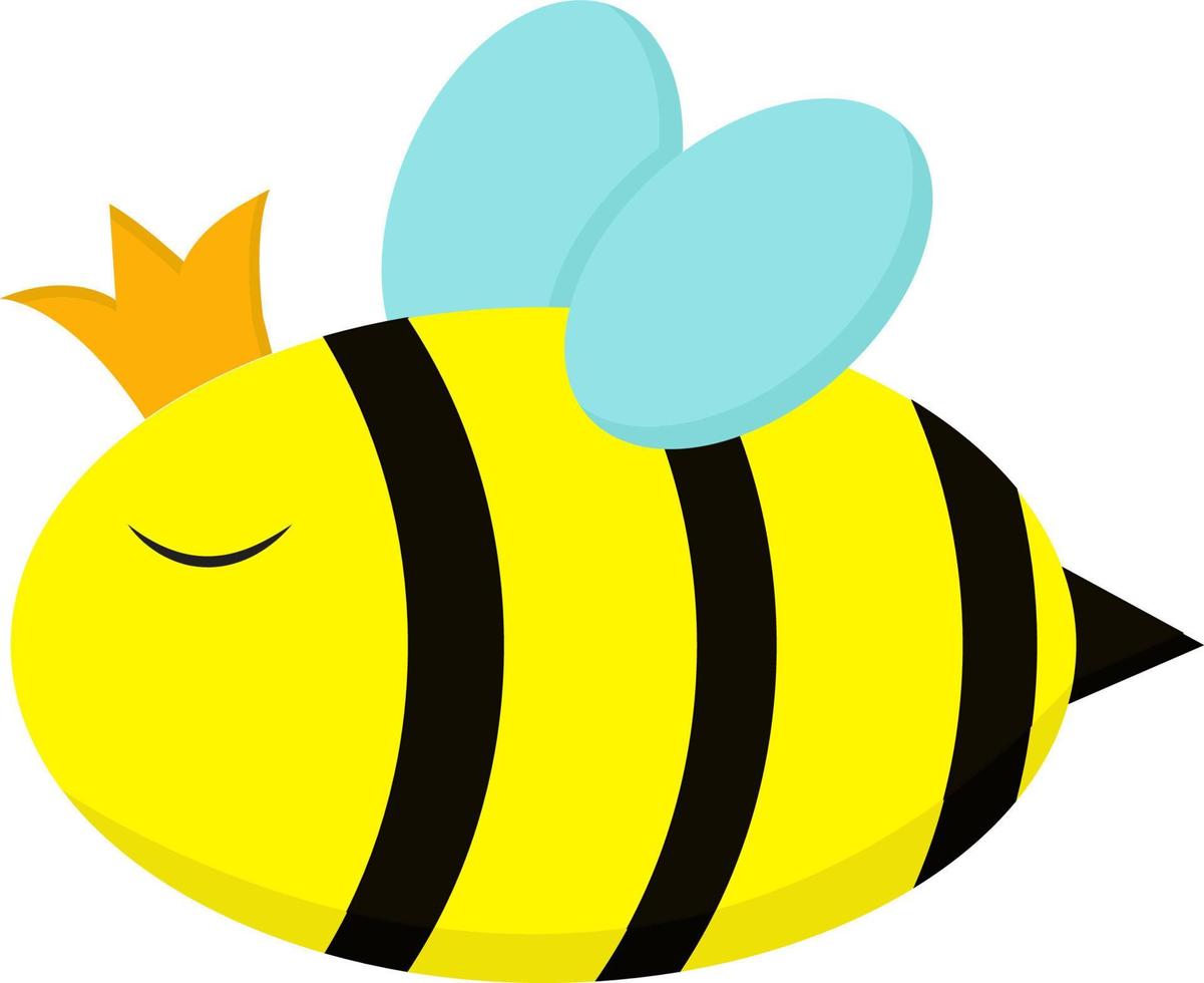 abelha rainha, ilustração vetorial ou colorida. vetor
